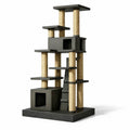 Arbre à chat en mdf avec sisal et plateformes gris - 2026