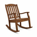 Fauteuil à bascule en bois marron - 2026