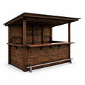 Kiosque bar de jardin en bois et acier marron - 2026