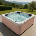 Jacuzzi extérieur 6 places acrylique blanc et rose - 2026