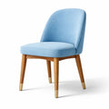 Chaises de salle à manger en bois massif et fibres de polyester bleues - 2026