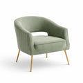 Fauteuil velours vert avec pieds en métal pour intérieur - 2026