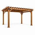 Pergola en bois de pin marron naturel - 2026