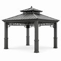 Pavillon en aluminium gris anthracite 300 x 400 x 350 cm - 2026