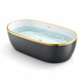 Baignoire en acrylique noire avec bordure dorée, 170 cm - 2026