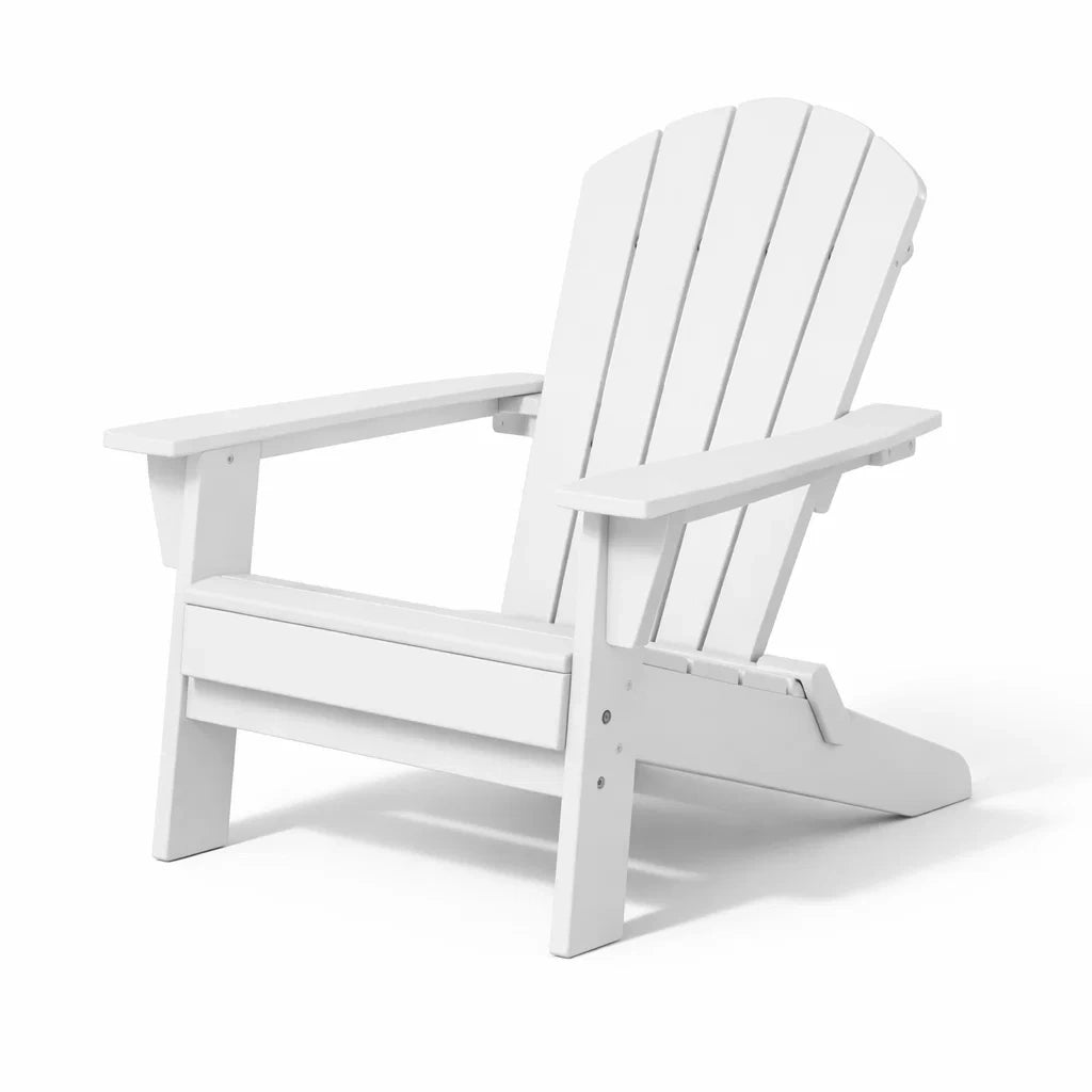 Chaise adirondack en bois composite blanc pour extérieur - 2026