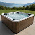 Spa Jacuzzi Extérieur 6 Places Bois/Blanc 200x200x90 cm - 2026