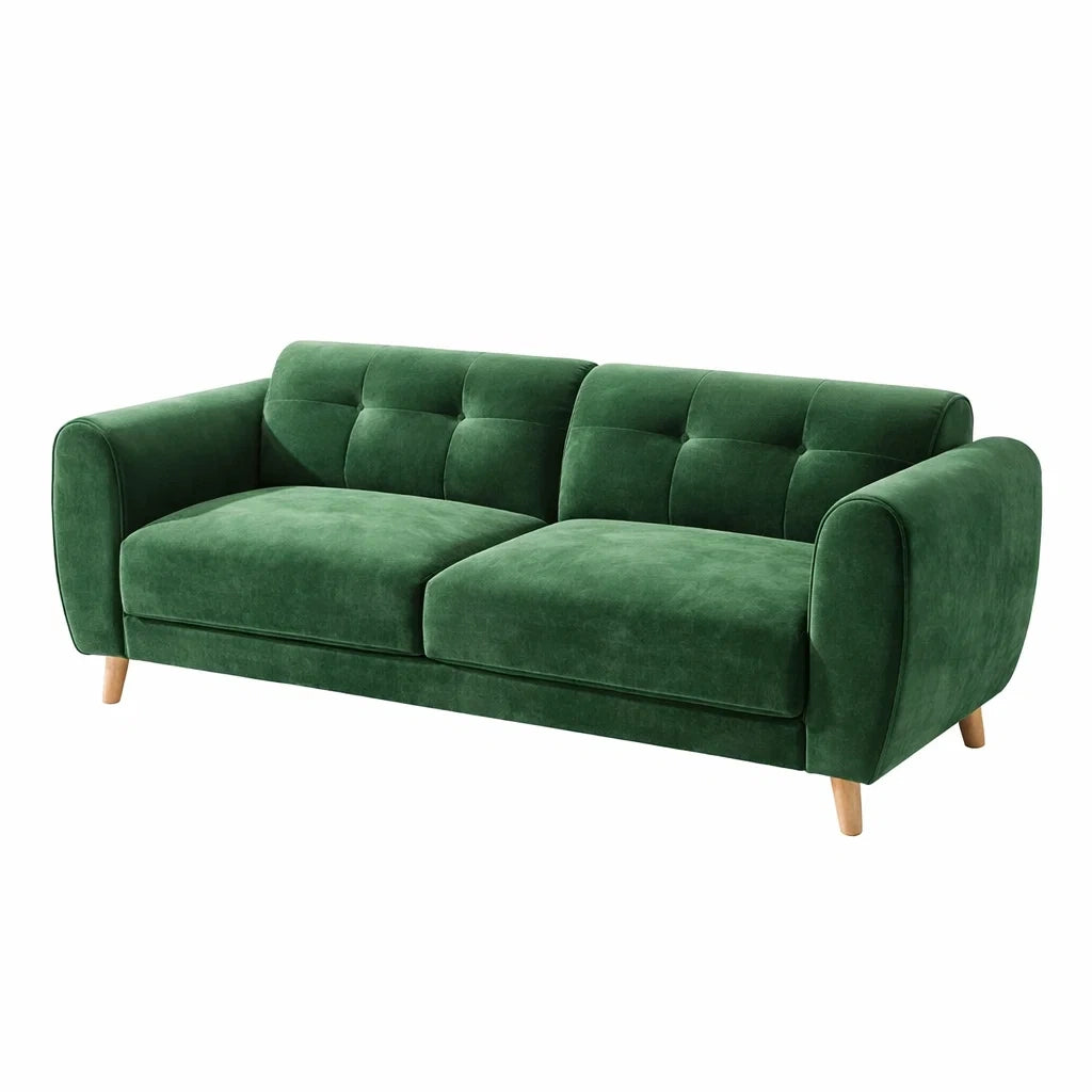 Canapé 3 places en velours vert - 2026