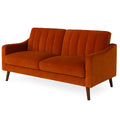 Canapé 3 places en velours orange - 2026