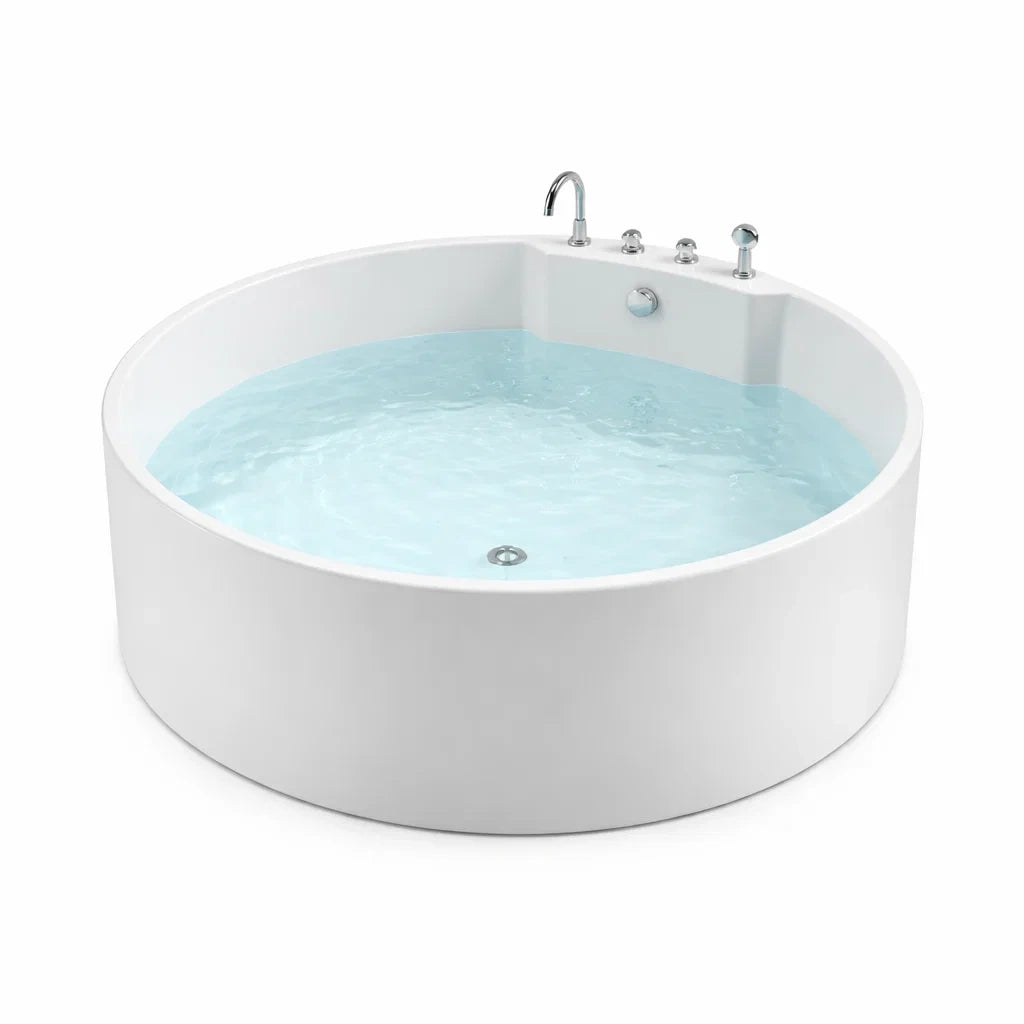 Baignoire îlot ronde en acrylique blanc - 2026