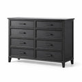 Commode en bois noir avec 8 tiroirs - 2026