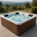 Jacuzzi Extérieur 4 Places en Acrylique Brun/Blanc - 2026