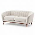 Canapé 2 places en tissu bouclé beige - 2026