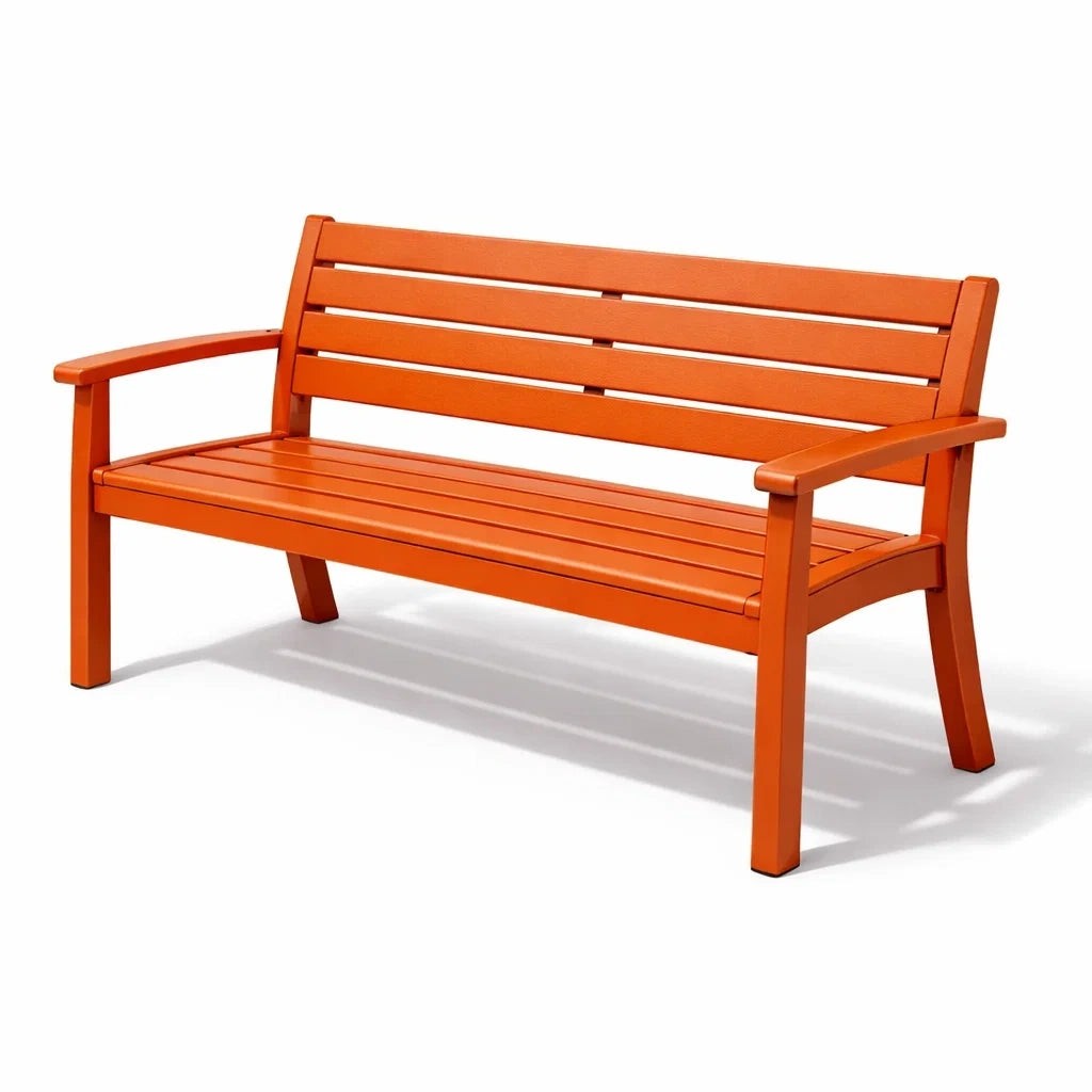 Banc de jardin en aluminium orange - 2026