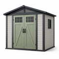 Abri de jardin en résine avec porte double et fenêtre 200x180x230cm - 2026