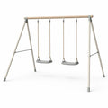 Ensemble de balançoires double extérieur pour enfants en bois et métal - 2026