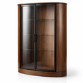 Vitrine en bois et verre trempé marron et noir - 2026