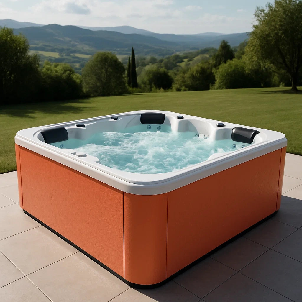 Spa Jacuzzi 4 Personnes 220 x 220 cm Acrylique Orange - 2026