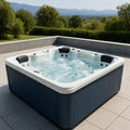 Jacuzzi Hydromassage Carré 6 Places Acrylique Blanc/Noir 200x200x90cm - 2026