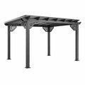 Pergola en métal avec toit en polycarbonate Gris - 2026