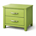 Table de chevet en bois avec 2 tiroirs verts - 2026