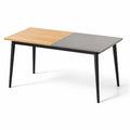 Table à manger rectangulaire en bois et métal 160x75x90 cm - 2026