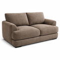 Canapé 2 places en polyester marron - 2026