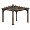 Pergola en bois d'épicéa brun 300x400x250 cm - 2026
