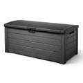 Coffre de rangement de jardin en plastique noir 117x45x57 cm - 2026