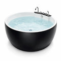 Baignoire îlot ronde en acrylique noir et blanc - 2026