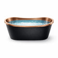Baignoire îlot en acrylique noir et cuivre - 2026