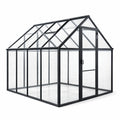 Serre en aluminium et polycarbonate transparent 250x250x245 cm Noir - 2026