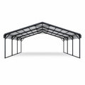 Abri voiture en acier et polycarbonate noir 600x300x250 cm - 2026