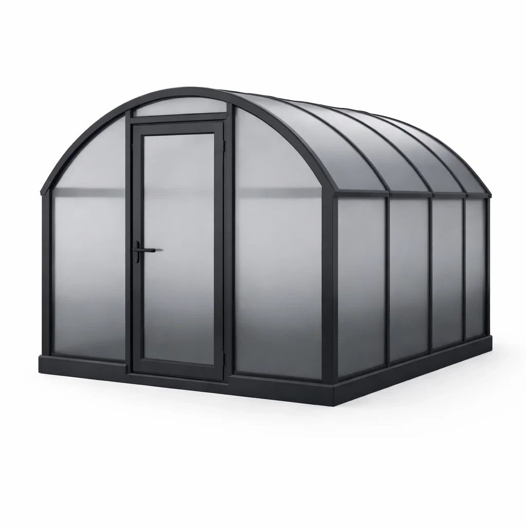 Serre en aluminium et polycarbonate noir - 2026