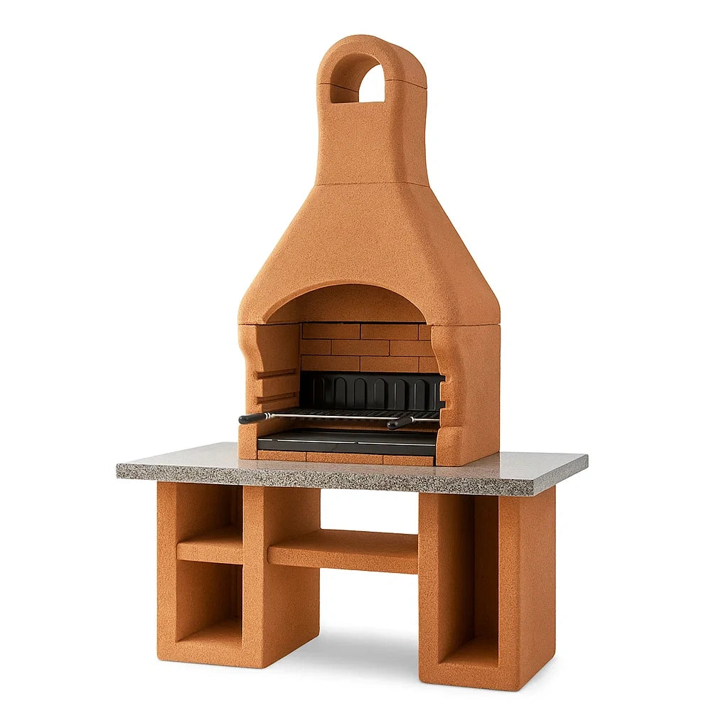 Barbecue en pierre en béton avec tablette en granite 120 cm - 2026