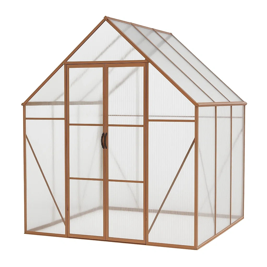 Serre de Jardin en Polycarbonate et Aluminium 250x190x195 cm - 2026