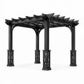 Pergola extérieure en bois noir 3m x 3m x 2.5m - 2026