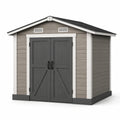 Abri de jardin en résine 257x262x256 cm gris et beige - 2026