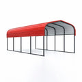 Abri de voiture en acier galvanisé rouge 600x300x280 cm - 2026