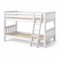 Lit superposé en bois massif blanc 200 x 100 x 160 cm - 2026