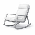 Fauteuil à bascule de terrasse en aluminium avec tissu blanc - 2026
