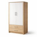 Armoire en bois avec portes blanches et tiroirs - 2026