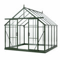 Serre en aluminium et verre trempé 250x200x230 cm vert - 2026