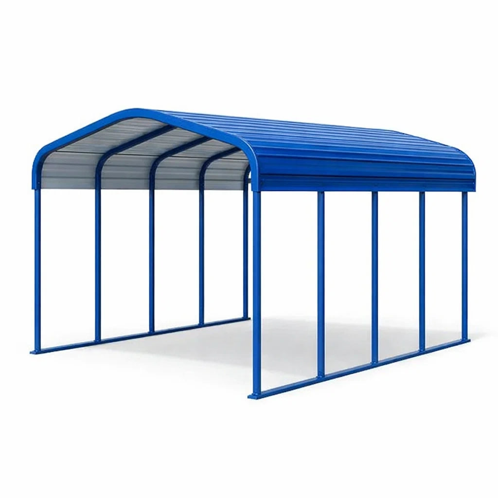 Abri de voiture en métal bleu 6x3x3 m - 2026