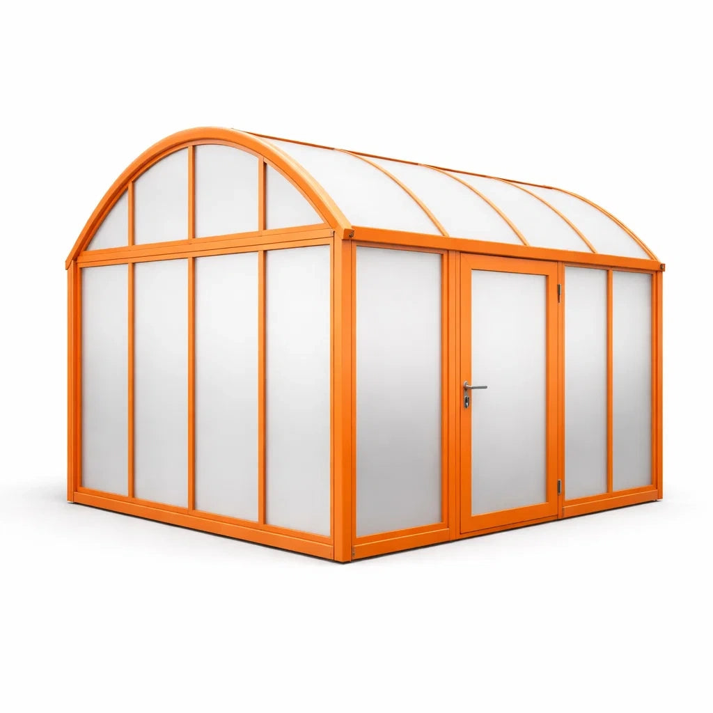 Serre de Jardin en Polycarbonate et Acier Orange 300x250x200 cm - 2026