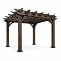 Pergola en métal et bois effet noir - 2026