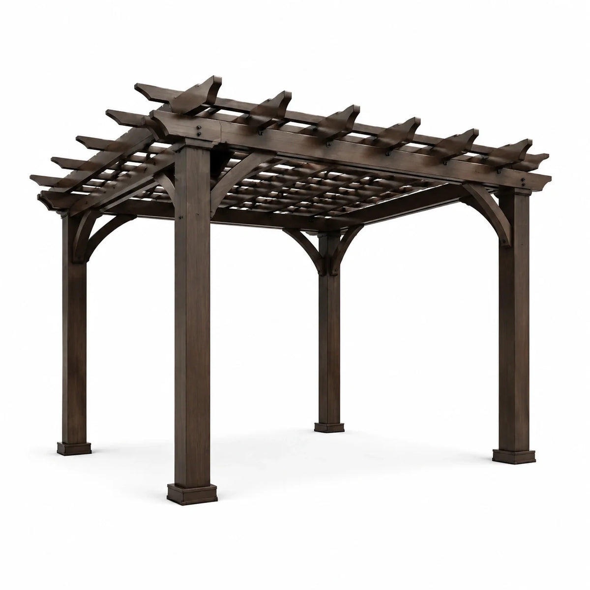 Pergola en métal et bois effet noir - 2026