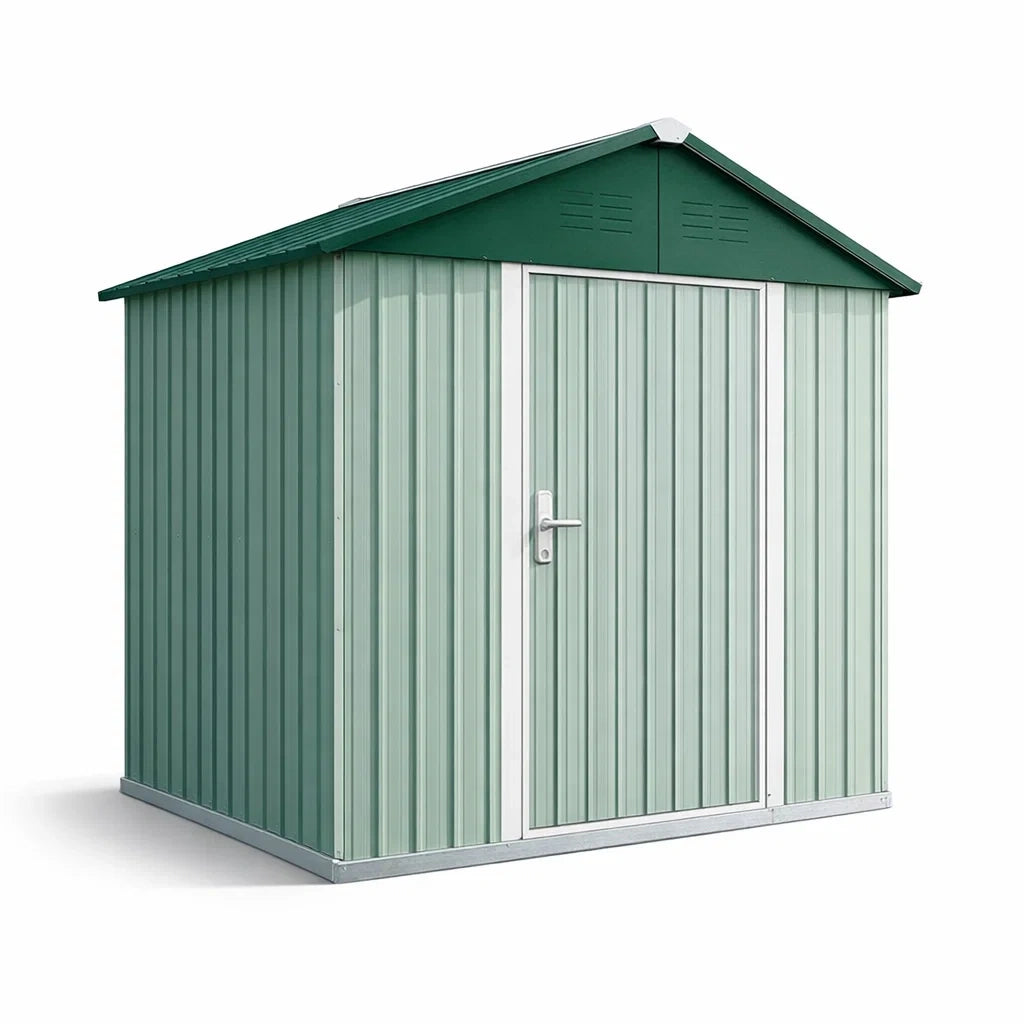 Abri de jardin en acier galvanisé vert 213x127x185 cm - 2026