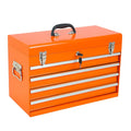 Boîte à outils en métal orange avec serrure 4 tiroirs 51x21x30 cm - 2026