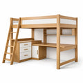 Lit mezzanine en bois et mdf avec bureau et rangement - 2026